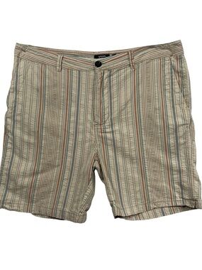 Union Paloma Seersucker Chino Shorts 38 Khaki Stripe